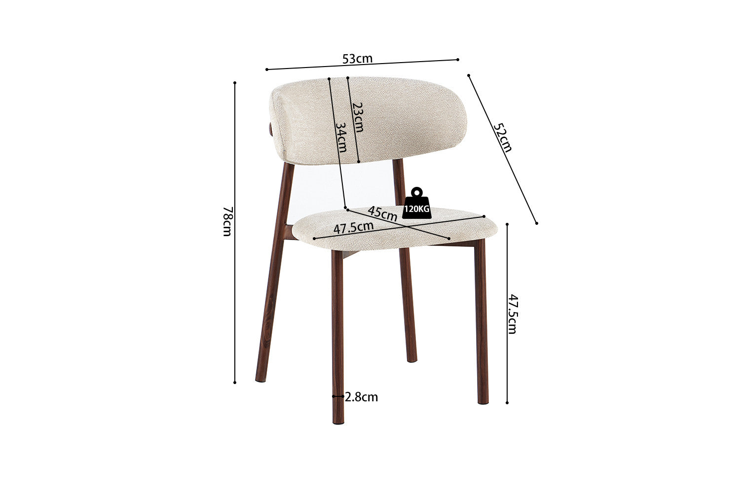 #Couleur_Beige pieds noyer