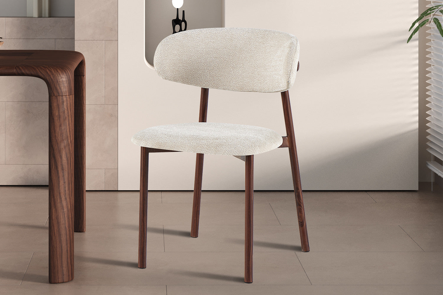 #Couleur_Beige pieds noyer