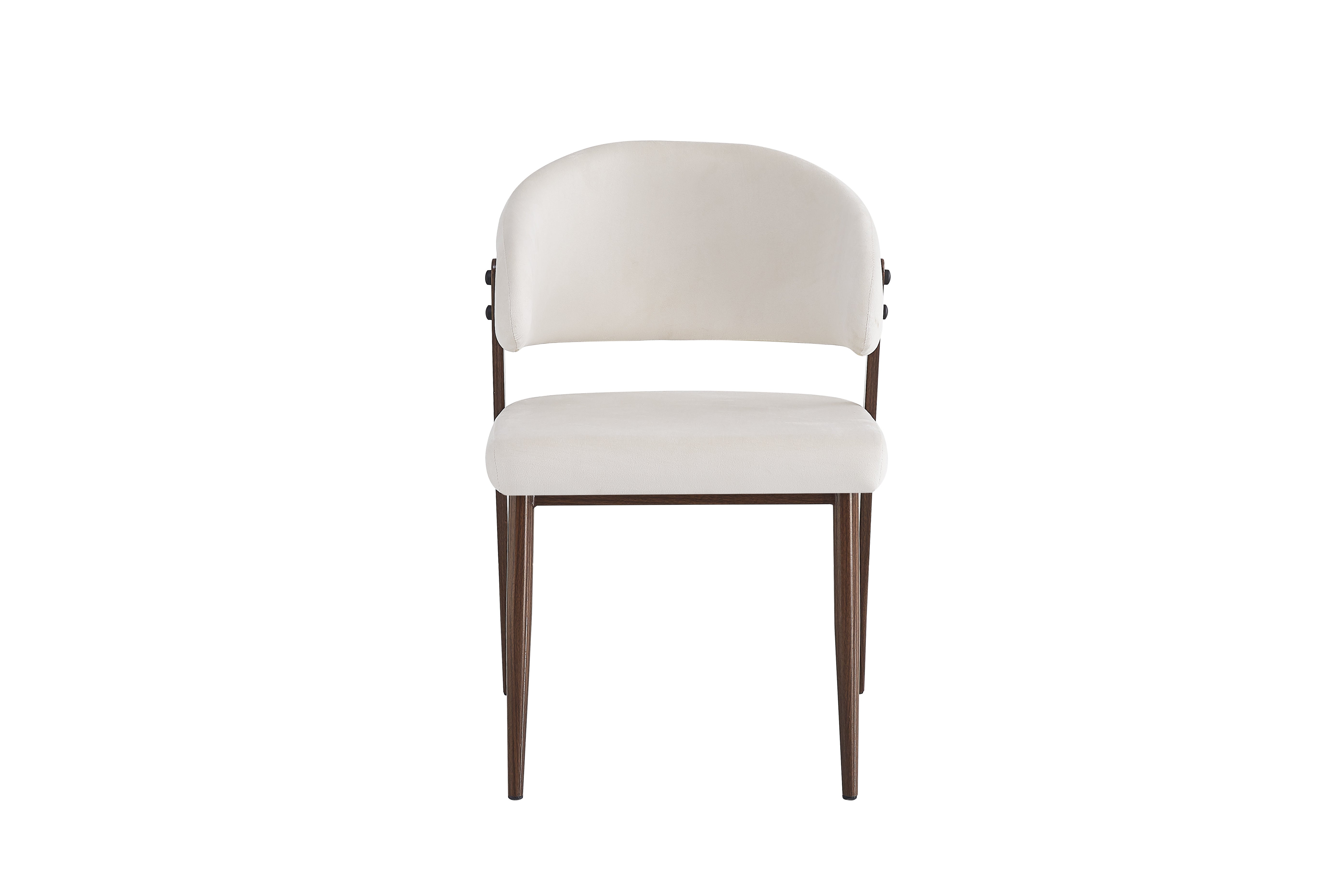 Chaise LAMIA noyer velours beige